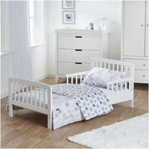 Kinder Valley - 7 Piece Sydney White Toddler Bed Bundle with Kinder Flow Mattress Safari Friends Bedding Set   Kids Bed and Children's Bed - White