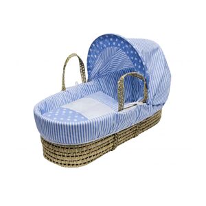Kinder Valley - Blue Spots & Stripes Moses Basket Bedding Set Dressings For Palm And Wicker