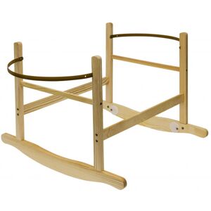 Kinder Valley - Chester Rocking Moses Basket Stand Natural   Solid Pine Wood   Converts to Static Stand with Stoppers - Natural