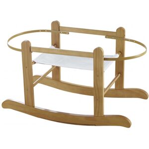 Kinder Valley - Deluxe Rocking Moses Basket Stand Natural   Solid Pine Wood - Natural