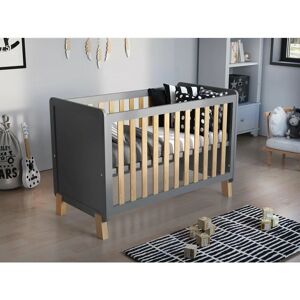 Love For Sleep - Francis Cot Bed 120x60cm with Aloe Vera mattress (Grey/Pine) - Grey/Pine