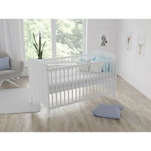 LOVE FOR SLEEP Maddox Cot Bed 140x70cm (White) - White