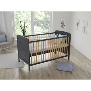 LOVE FOR SLEEP Maddox Cot Bed 140x70cm (Anthracite/Pine) - Anthracite/Pine