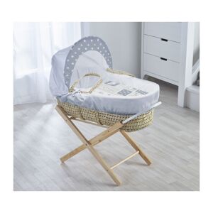 Kinder Valley - How Many Sheep Palm Moses Basket with Folding Stand, Quilt, Padded Liner, Body Surround & Adjustable Hood - Natural - Natural