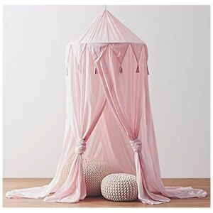 Langray - Kids Canopy Baby Canopy Bed Chiffon Baby Crib Decorative Baby Mosquito Net Walk-in Closet Indoor Outdoor Play Reading Room (Pink)