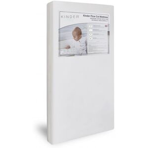 KINDER VALLEY Kinder Flow Cot Mattress 120cm x 60cm with Water Resistant Hypoallergenic Machine Washable Cover - White