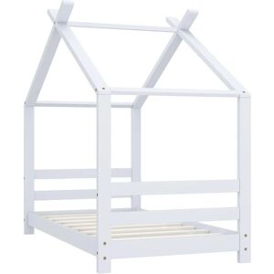 BERKFIELD HOME Mayfair Kids Bed Frame White Solid Pine Wood 70x140 cm