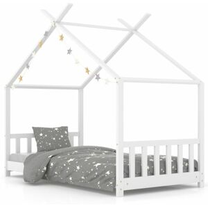 BERKFIELD HOME Mayfair Kids Bed Frame White Solid Pine Wood 70x140 cm