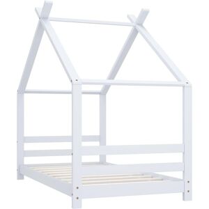 BERKFIELD HOME Mayfair Kids Bed Frame White Solid Pine Wood 80x160 cm