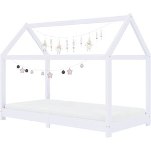 BERKFIELD HOME Mayfair Kids Bed Frame White Solid Pine Wood 80x160 cm