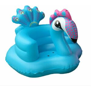 LUNE Multifunctional Inflatable Baby Learning Seat, Blue Peacock