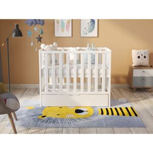 Love For Sleep - Paris Space Saver Cot 100x50cm with drawer & Aloe Vera Quilted mattress (White) - White