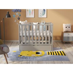 Love For Sleep - Paris Space Saver Cot 100x50cm with drawer & Aloe Vera Quilted mattress (Grey) - Grey