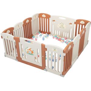 FAMIHOLLD Sukko 14 Panel Baby Playpen Safety Play Yard Home Indoor Outdoor