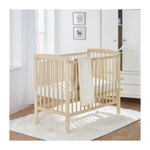 KINDER VALLEY Sydney Natural Compact Cot with Teething Rails   Space Saver Cot   Solid Pine Wood - Natural
