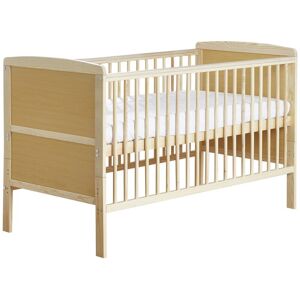 Kinder Valley - Sydney Natural Cot Bed with Spring Mattress & Removable Washable Water Resistant Cover - Natural