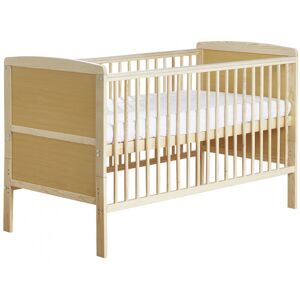 KINDER VALLEY Sydney Natural Cot with Kinder Flow Mattress & Removable Washable Water Resistant Cover - Natural