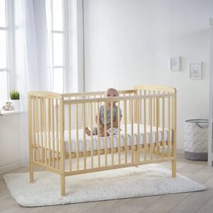 Kinder Valley - Sydney Natural Cot with Pocket Sprung Mattress & Removable Washable Water Resistant Cover - Natural