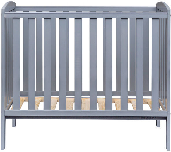 KINDER VALLEY Havana Baby Compact Cot with Kinder Flow Mattress & Removable Washable Water Resistant Cover - Grey - Grey