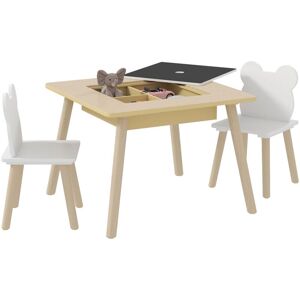 Aiyaplay - 3-Piece Toddler Table and Chairs Set for Nursery, Playroom