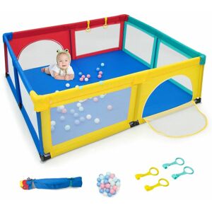 Costway - Baby Playpen Portable Large Safety Infant Activity Center w/ 50 pcs Ocean Balls Costway - Baby Playpen Portable Large Safety Infant Activity Center w/ 50 pcs Ocean Balls