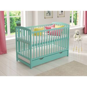 LOVE FOR SLEEP Jacob Cot Bed 120x60cm with drawer (Mint) - Mint LOVE FOR SLEEP Jacob Cot Bed 120x60cm with drawer (Mint) - Mint