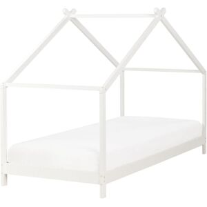 Beliani Kids House Bed White Pine Wood EU Single Size 3ft - Kids Bed Beliani Kids House Bed White Pine Wood EU Single Size 3ft - Kids Bed