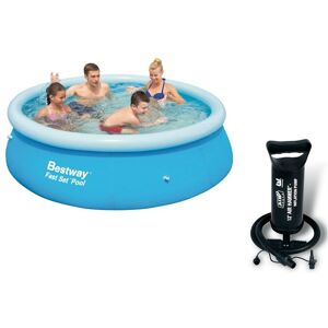 Bestway 8ft Fast Set Paddling Pool With Bestway 12 Air Hammer - Inflation Pump