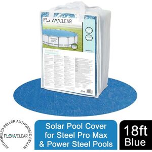 Flowclear Solar Pool Cover for Steel Pro Max Pools, 18 Feet, Blue - Bestway