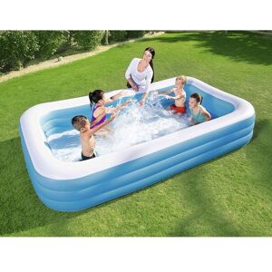 Family Pool Deluxe - Rectangular paddling pool - Blue - 305x183x56 cm (10 Ft) - Bestway