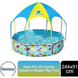 Steel Pro uv Careful Splash-in-Shade Play Pool, 8' x 20/2.44m x 51cm - Bestway