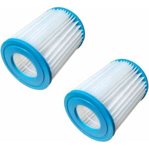 Héloise - 2 Pieces Swimming Pool Filter Cartridge Swimming Pool Water Filter for Bestway Size i, Blue-White, 8 x 9 cm