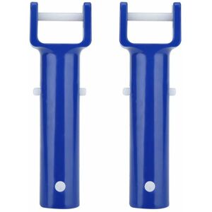 AOUGO 2pcs v-head handle Blue Pool v Shape Clip Brush Head Replacement Handle for Swimming Pool Accessories