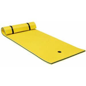Costway - 3 Layer Floating Water Mat Swimming Pool Float Pad with Rolling Pillow Foam Pad