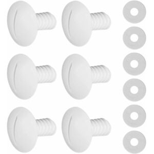 TINOR 6 Sets White Plastic Wheel Screws with C55 Washers for Polaris 180 280 Pool Cleaner Accessories