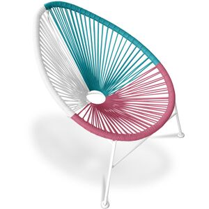 PRIVATEFLOOR Outdoor Chair - Outdoor Garden Chair - Acapulco Multicolour Steel, Synthetic Rattan, Metal, pp - Multicolour