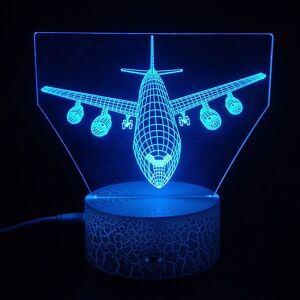 3D Airplane led Lamp Art Deco Lamp Lights led Decoration Lamp Remote Control 7/16 Colors Change usb Powered Kids Gift Birthday Xmas Gift Denuotop