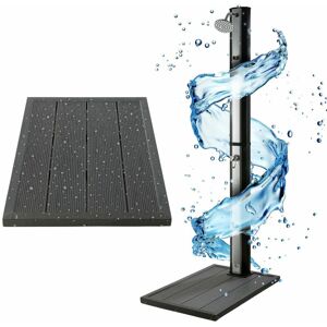 Arebos - floor element for solar shower pool garden shower pool shower base plate - anthracite - anthracite
