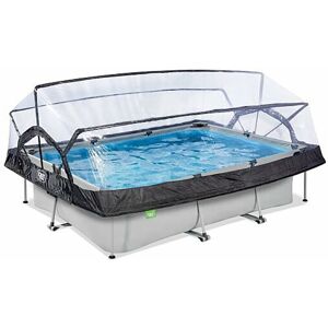 EXIT TOYS Exit Soft Grey pool 300x200x65cm with filter pump and dome - grey