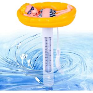 AOUGO Floating Thermometer, Floating Pool Thermometers, Cartoon Animal Shape Water Thermometer with Rope for Indoor Outdoor Swimming Pools