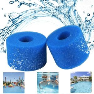 HÉLOISE Foam Pool Filter, Cartridge Sponge Filter, Type a Filter Sponge, Spa Filter Washable Reusable Foam Filter Cartridge, for Swimming Pool, Jacuzzi (2