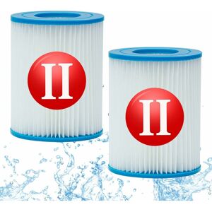 HÉLOISE For Bestway Type 2 Filter, Spa Replacement Inflatable Pool Filter Accessories for Bestway 58094 Type ii Cartridges, Washable and Reusable (2 pcs)