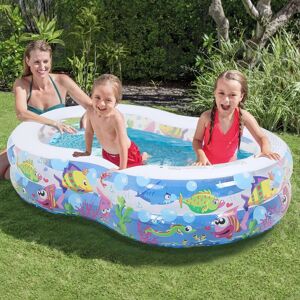 Livingandhome - Garden Backyard Children Inflatable Swimming Pool,175x109x46CM