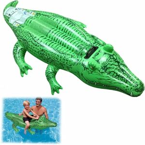 Groofoo - Inflatable floating crocodile, inflatable crocodile pool, crocodile inflatable buoy, large crocodile riding buoy, toy inflatable crocodile,