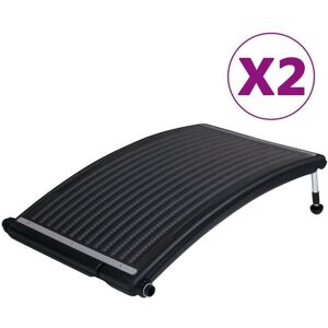 Hommoo - Curved Pool Solar Heating Panels 2 pcs 110x65 cm