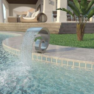 Pool Fountain Stainless Steel 50x30x53 cm Silver VD27981 - Hommoo