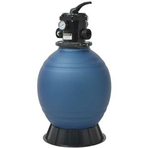 Hommoo Pool Sand Filter with 6 Position Valve Blue 460 mm