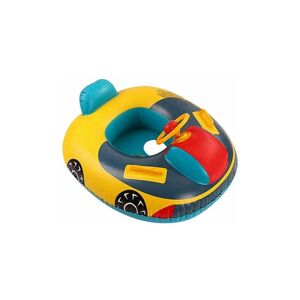 LUNE Inflatable Baby Swim Ring with Steering Wheel Handle for 1-5 Years Old Kids
