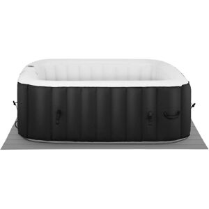 UNIPRODO Inflatable Hot Tub Outdoor Inflatable Spa Garden 6 Ppl 900L 130 Jets Black/White