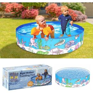 ASAB Toddler Newborn Inflatable Baby Rigid Swimming Pool Water Float Swim Summer Toys - Ridgid Wall